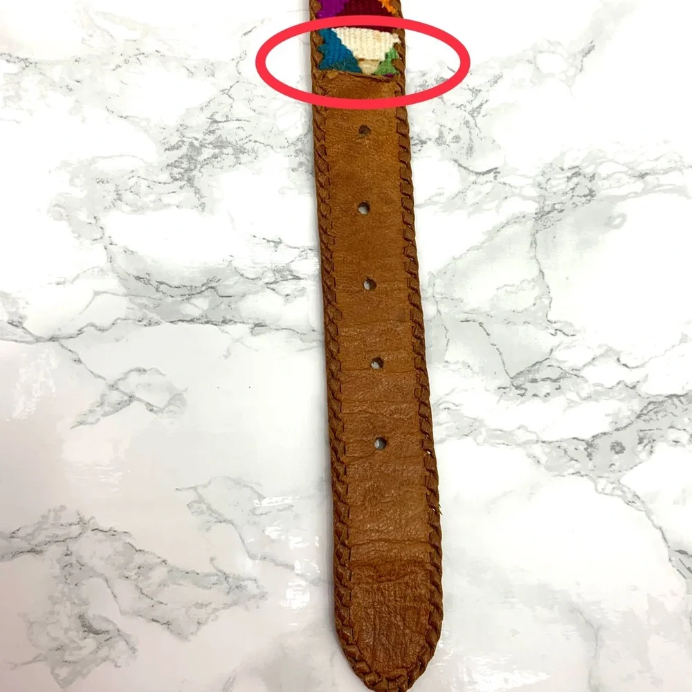 Cornucopia Brand Retro Leather Southwestern Belt